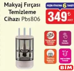 POLOSMART MAKYAJ FIRÇASI TEMİZLEME CİHAZI PBS806 fiyat ve kampanya bilgisi